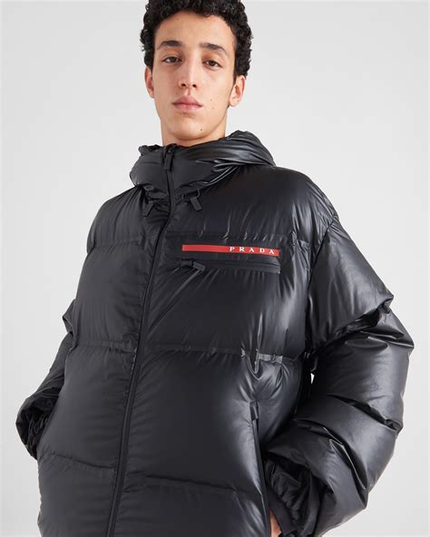 prada puffer detachable sleeves|Prada light nylon puffer jacket.